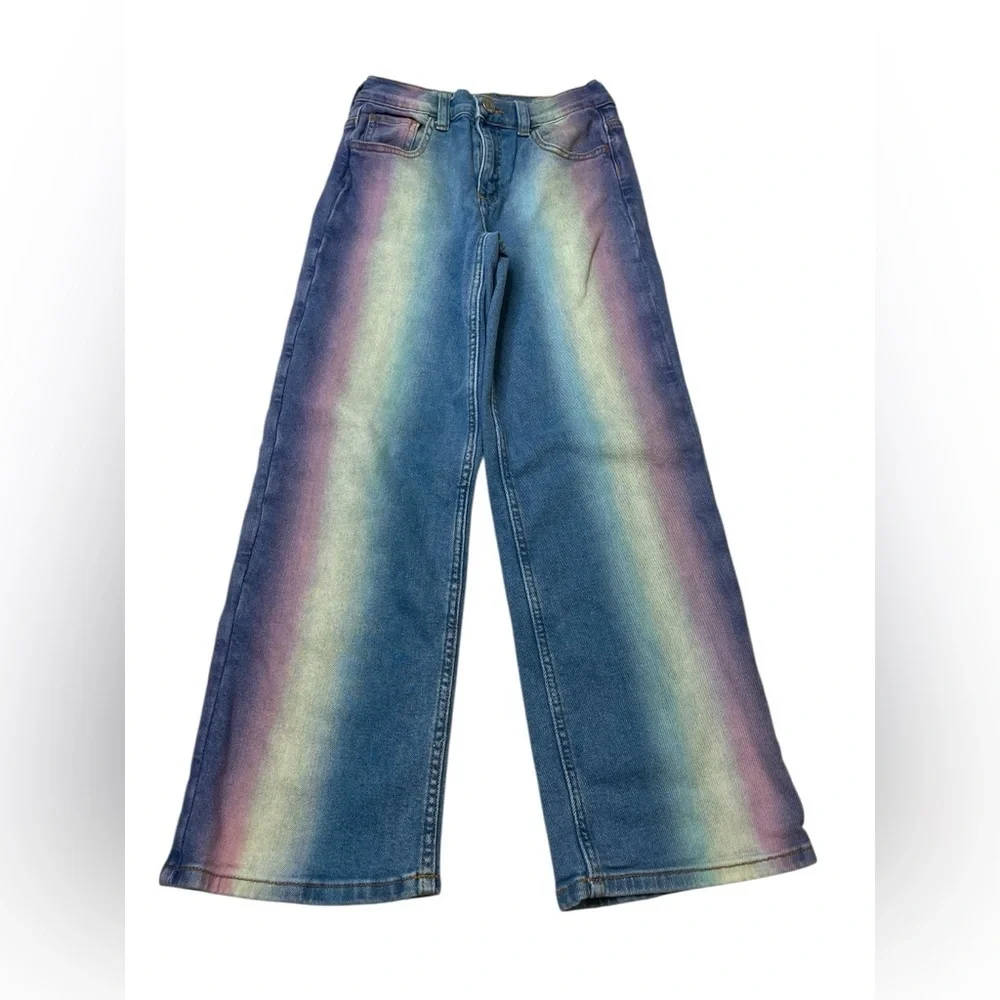 Justice 90’s Ombré Baggy Jeans Straight Leg Denim Girl’s Size 12